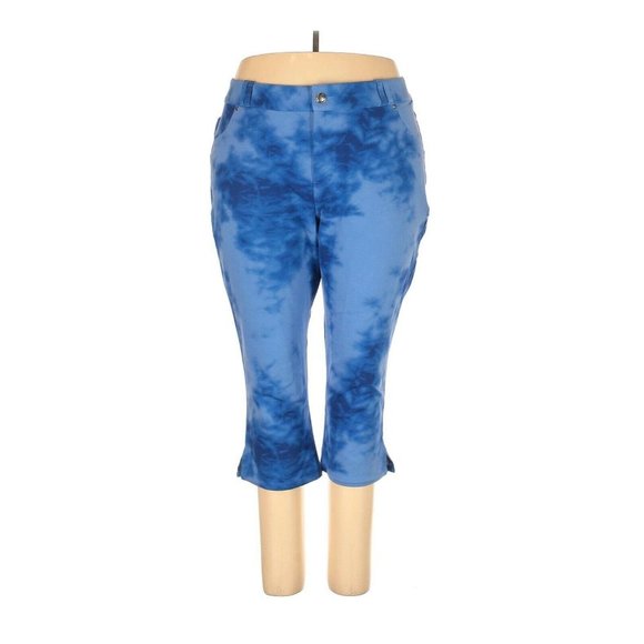 Lane Bryant Pants - Lane Bryant Size 26 Capri Jeggings Blue Tie Dye